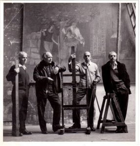 Obra: Fotografa de artistas : Manuel Pailos, Horacio Torres, Francisco Matto y Augusto Torres.   -  Desconocido