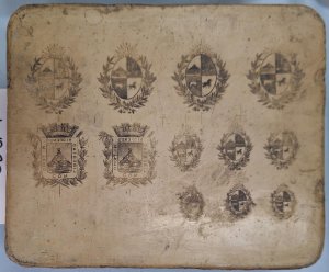 Obra: Taco de Litografa - Escudos -  Desconocido