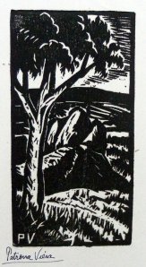 Obra: rbol y piedras - Petrona Viera