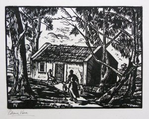 Obra: Rancho entre rboles - Petrona Viera