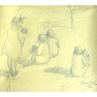 Obra: Sin ttulo (nias jugando con muecas) - Petrona Viera