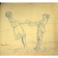 Obra: Nios jugando - Petrona Viera