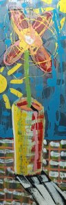 Obra: Flor sobre banco abandonado - Juan Ur�a
