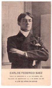 Obra: C.F. Sez en su estudio en la calle Zabala (Montevideo 1900) - Carlos Federico Sez